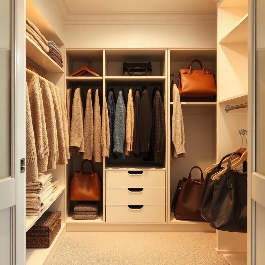 Beautifully organized walk-in closet